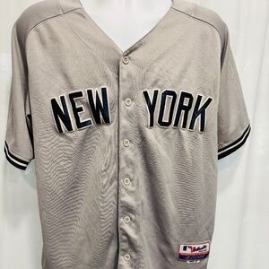 MAJESTIC AUTHENTIC COLLECTION NEW YORK YANKEES JETER BASEBALL JERSEY SIZE 50